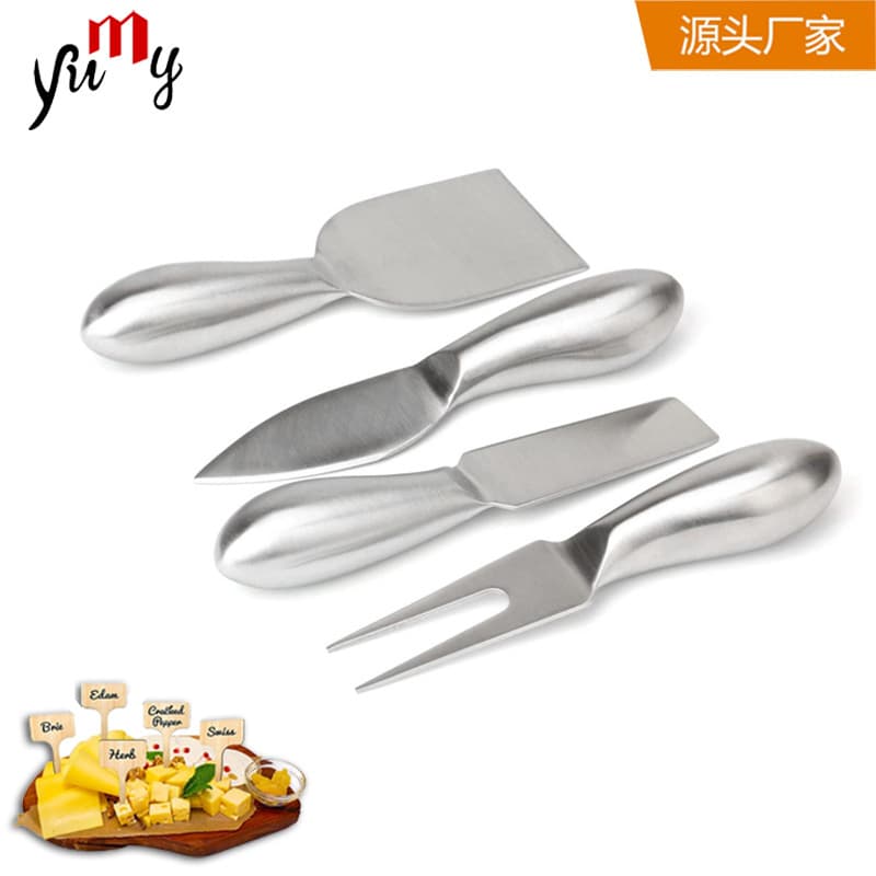 Stainless Steel Cheese Knife Set Butter Knife Cheese Cake Fork Kitchen Utensils Baking Tools Modern Simple Style Home Appliances