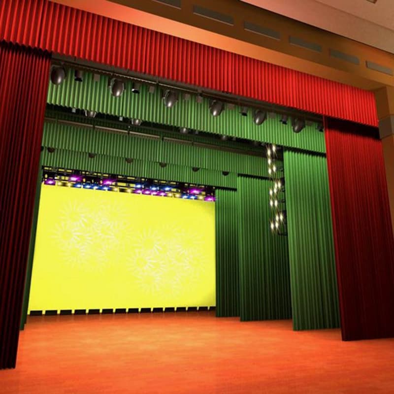 Stage Equipment Large Stage Curtain Conference Room Project Curtain Manufacturer