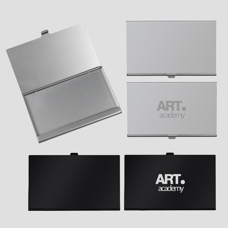 Exhibition Business Card Holder Supply Front Desk Premium Card Box Portable Creative Aluminum Card Case
