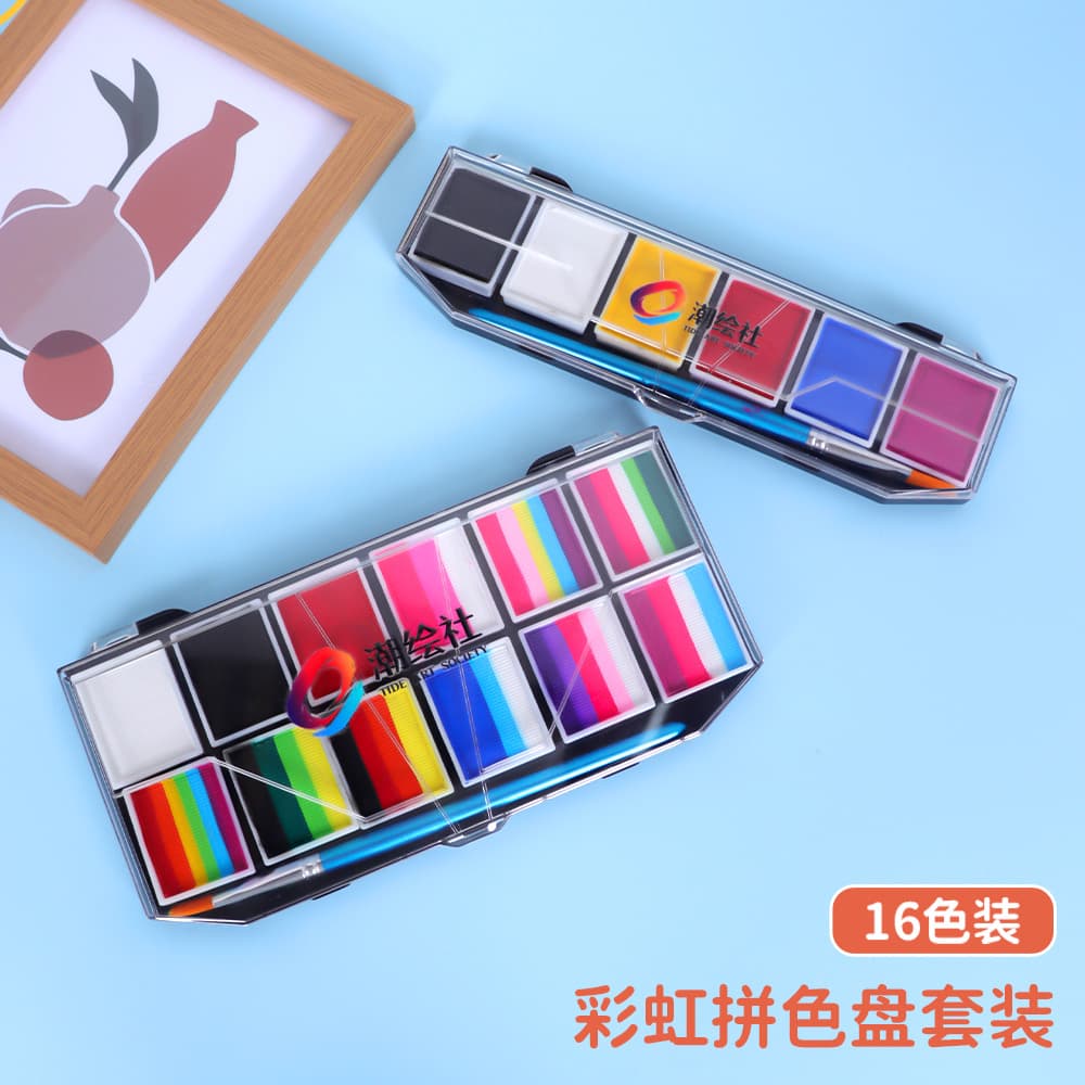 Kids Face Painting Tool Set Non-Toxic Water-Soluble Body Paint Safe Odorless Washable