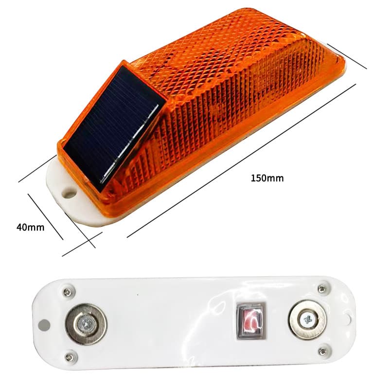 Solar Warning Light High-Speed Magnetic Outline Night Flash Light Construction Light Rechargeable Car Anti-Collision Flashing Light