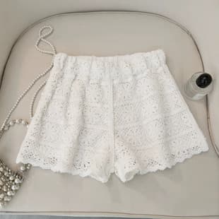 Soft Lace Crochet Shorts, Summer Layering Anti-Exposure Safety Shorts, Loose Slimming Women's Shorts