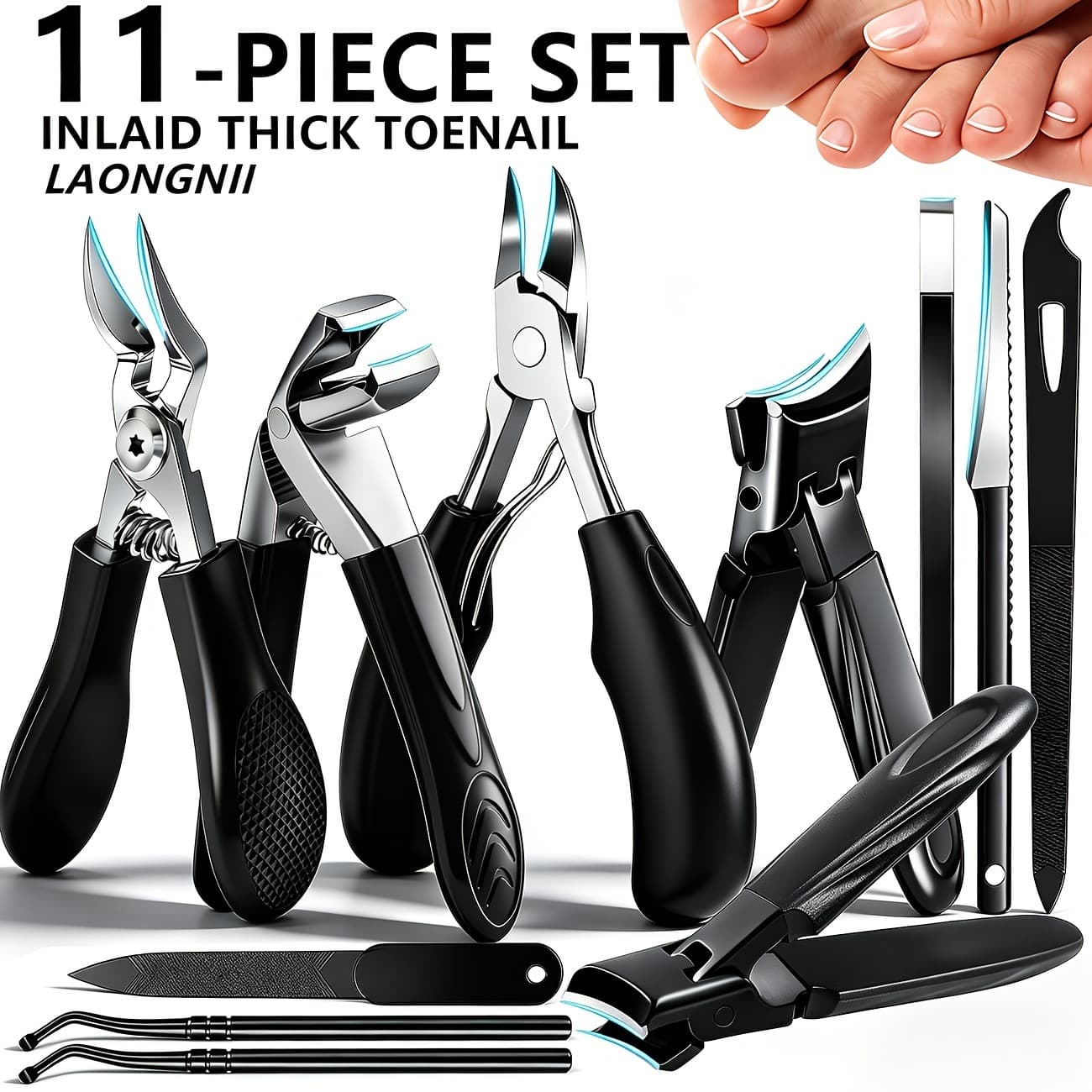 Cross-border new nail groove pliers nail clipper set hawkbill pliers pedicure nail scissors grip nail clipper set in stock