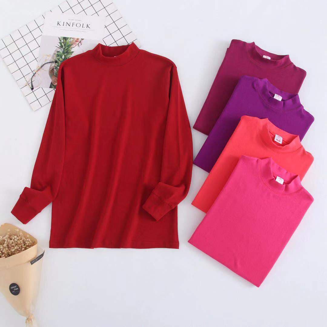 Women's cotton thermal undershirts for middle-aged and elderly mothers, featuring a high neck and all-cotton construction, are warm and comfortable.