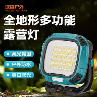 Cross-border Outdoor Camping Light, Ultra-Long Battery Life LED Emergency Magnetic COB Work Light, Camping Floodlight