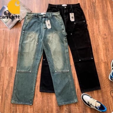 New Carhartt FW Fashion Casual Sportswear Workwear Series Washed Denim Pants for Export