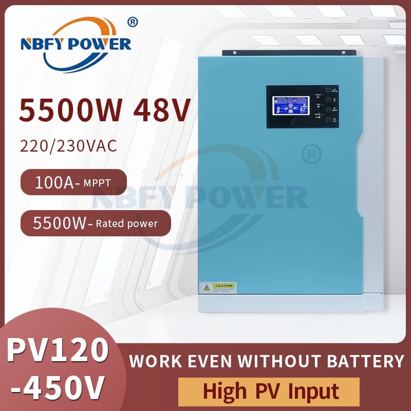 Solar Inverter for Home 3.5/5.5KW Pure Sine Wave Inverter Charger Integrated MPPT100A Photovoltaic Inverter