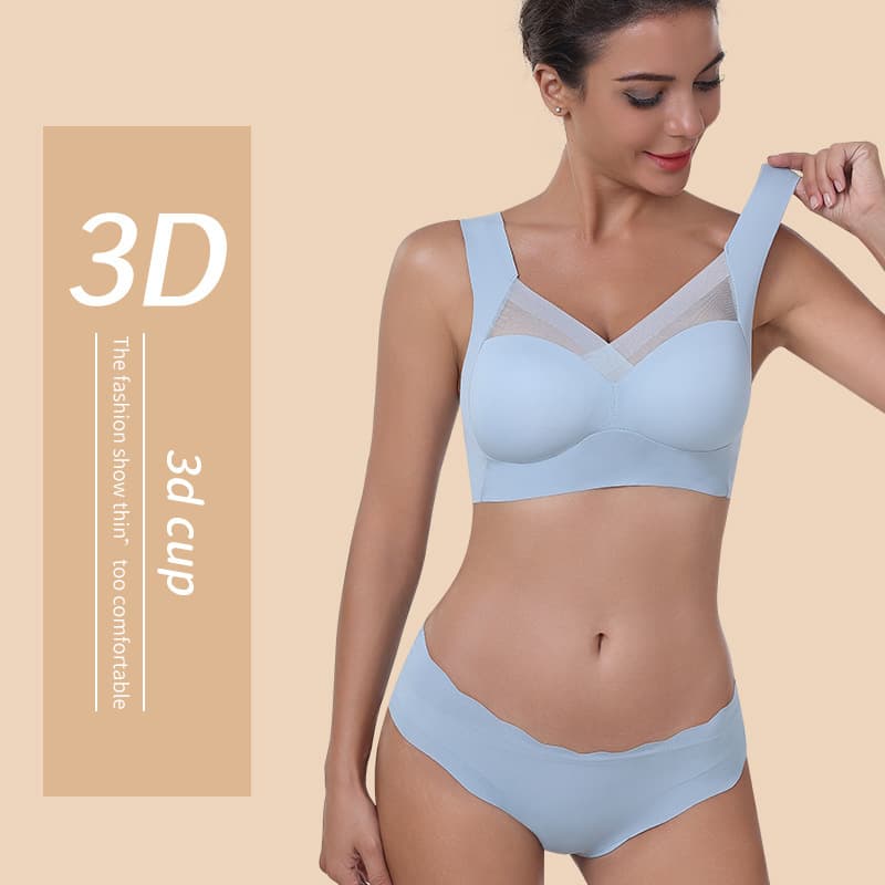 Plus Size Sexy Seamless Sports Bra with Push-Up Effect, Ice Silk Fabric, Women's Backless Design for European and American Markets