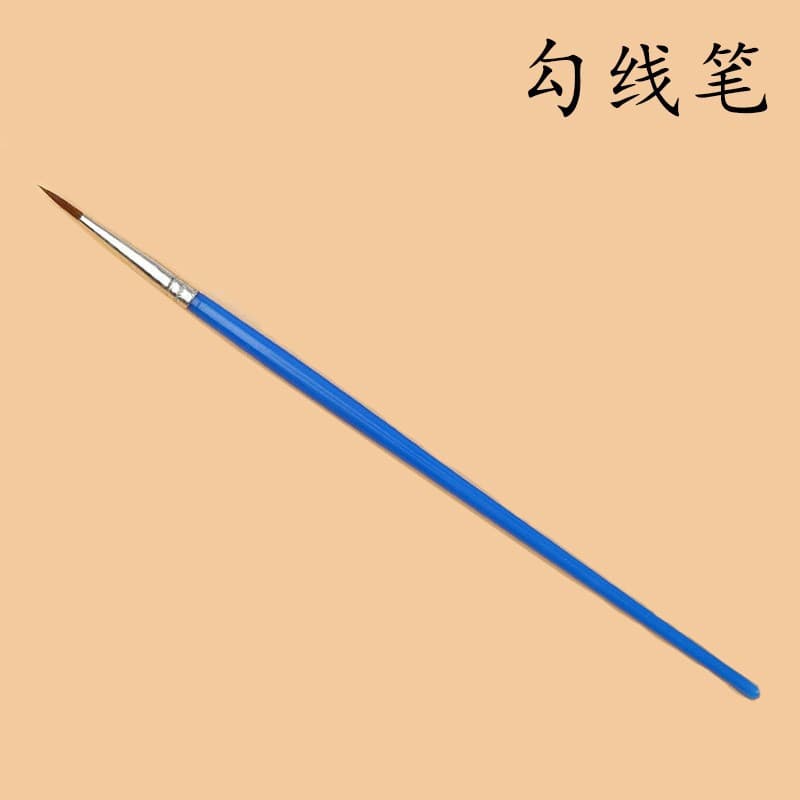 Children's Nylon Bristle Numbered Oil Painting Brush Set for Watercolor and Gouache, Kindergarten Line Drawing Plastic Flat Brush