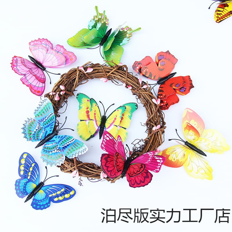 Double-layer 8cm Butterfly Hair Clip Headband Decorative Butterfly Xiaohongshu Headband Selfie Simulation Butterfly Prop
