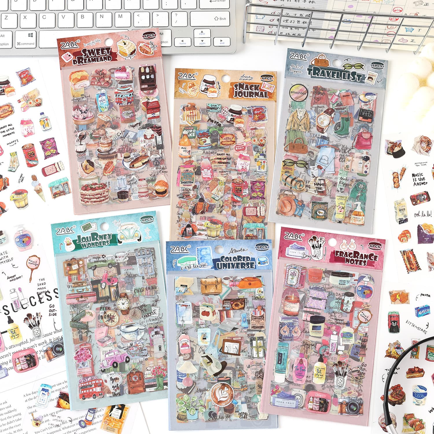 Yue Zhen Life Cottage Waterproof Sticker Journal Sticker Cross-border Sticker Premium Journal Sticker Scrapbooking Material