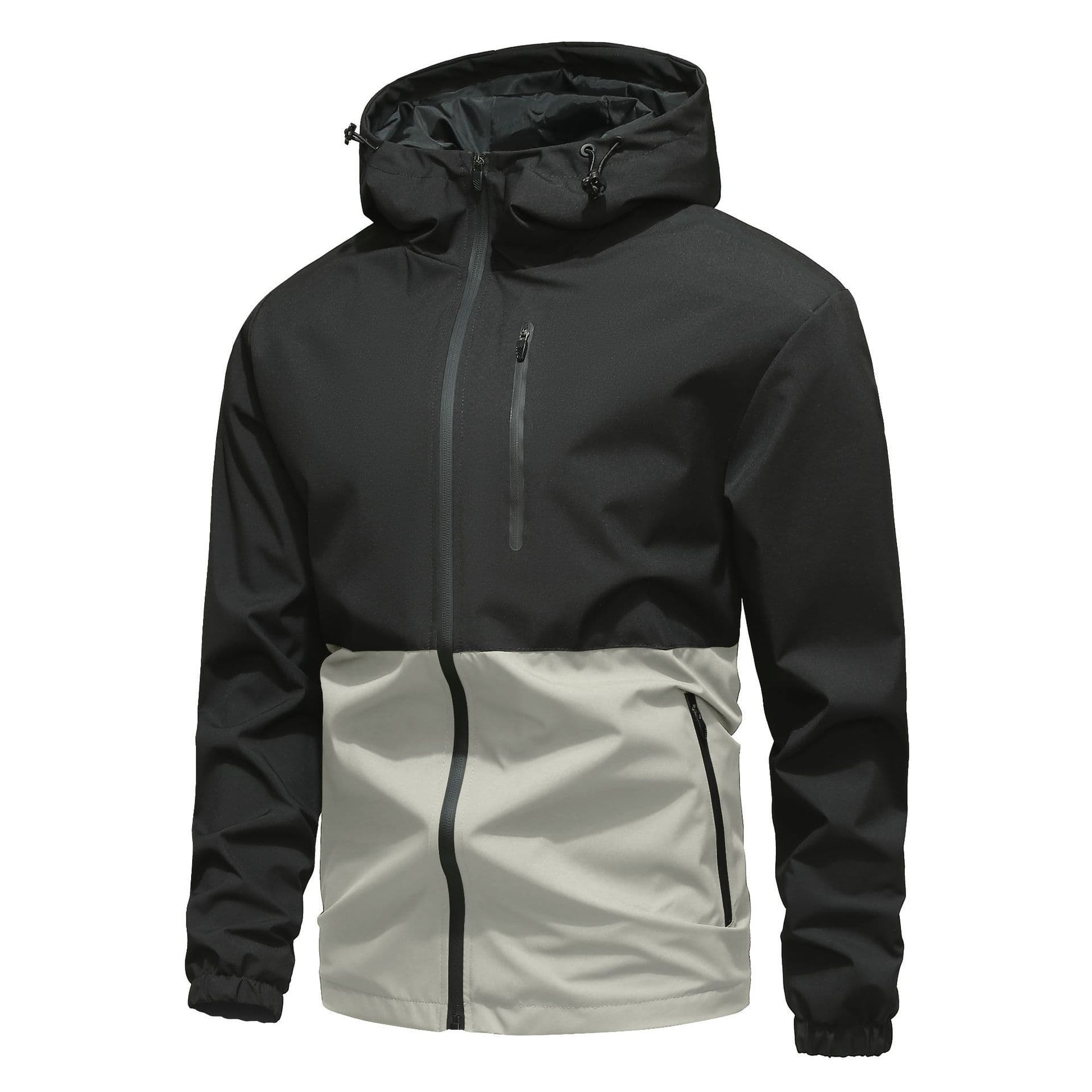 Cross-border European Size Jacket American High Street Outdoor Sports Windproof Waterproof Hiking Coat Amazon Men's Hooded Jacket