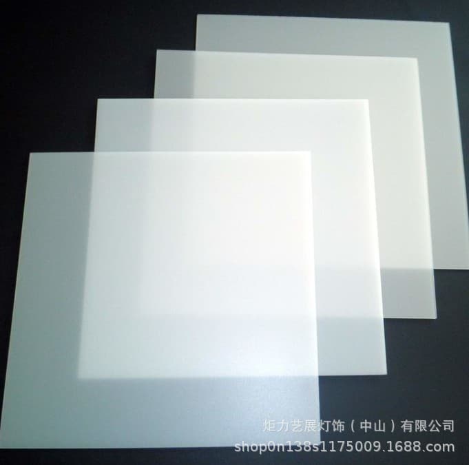 5VA Flame Retardant PC Single/Double Sided Frosted Diffusion Sheets, Milky White Light Diffusing Panels, Acrylic Non-Standard Customization, High Light Transmission