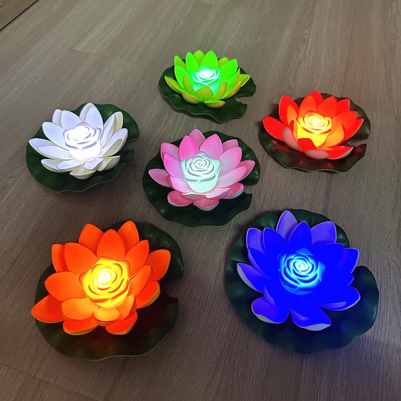 LED lotus flower lanterns, wishing lanterns, waterscape lighting decorations, battery-powered river lanterns – source factory.