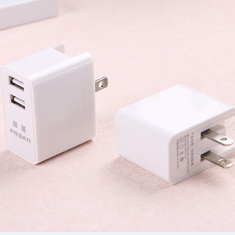 Suitable for Apple charger Dual U fast charging US standard charger P14 Huawei mobile phone folding feet charging head cross-border