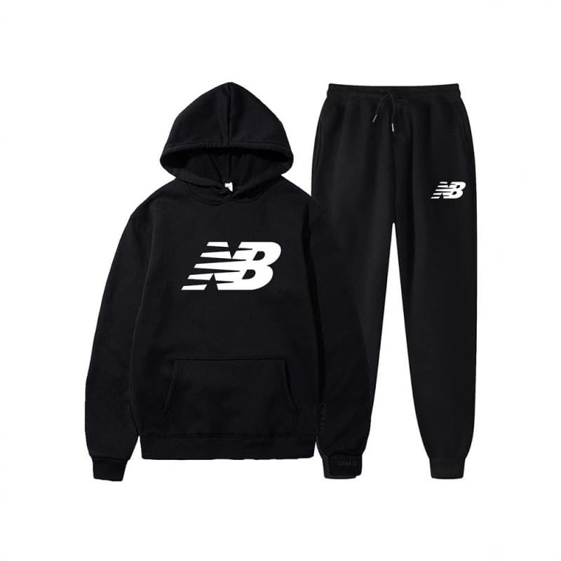 Autumn Winter New Streetwear Men's High Street Versatile Loose Hoodie European American Casual Sports Jogging Long Sleeve Hoodie Set