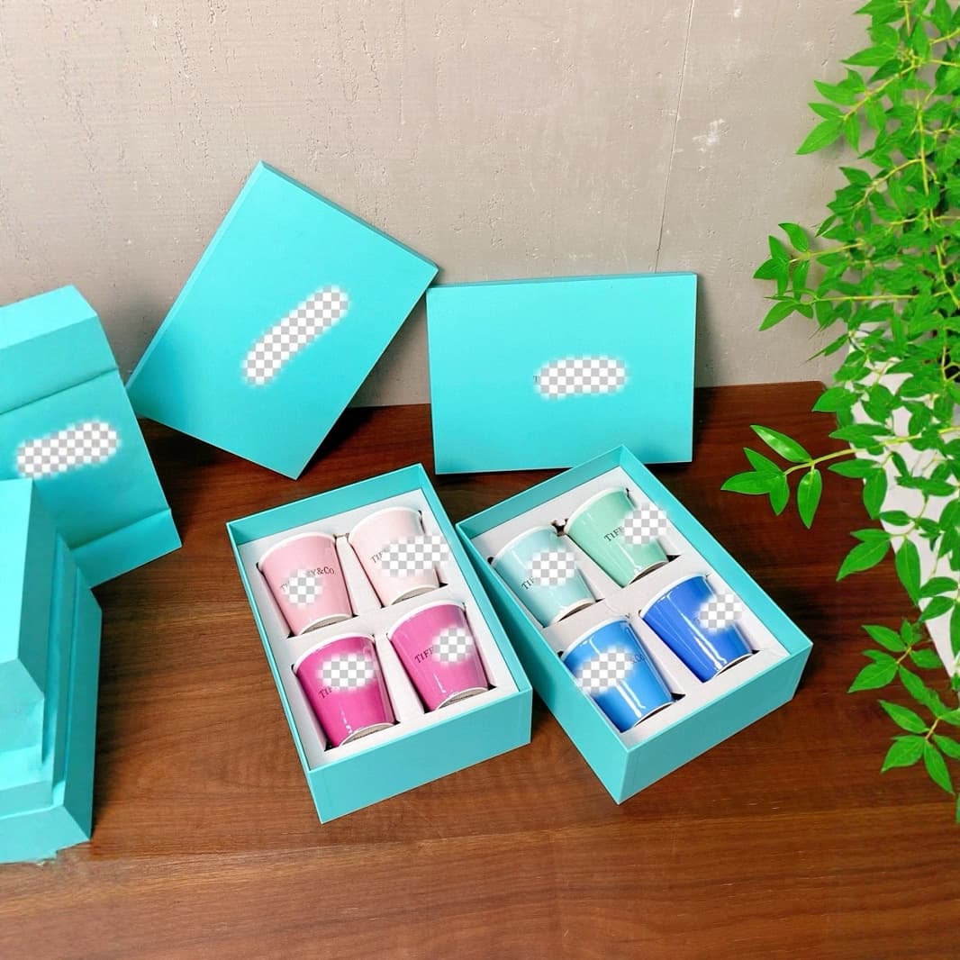 T's Mug Rainbow Cup Ceramic Colorful Cup Ceramic Water Cup Coffee Cup Gift Box Set