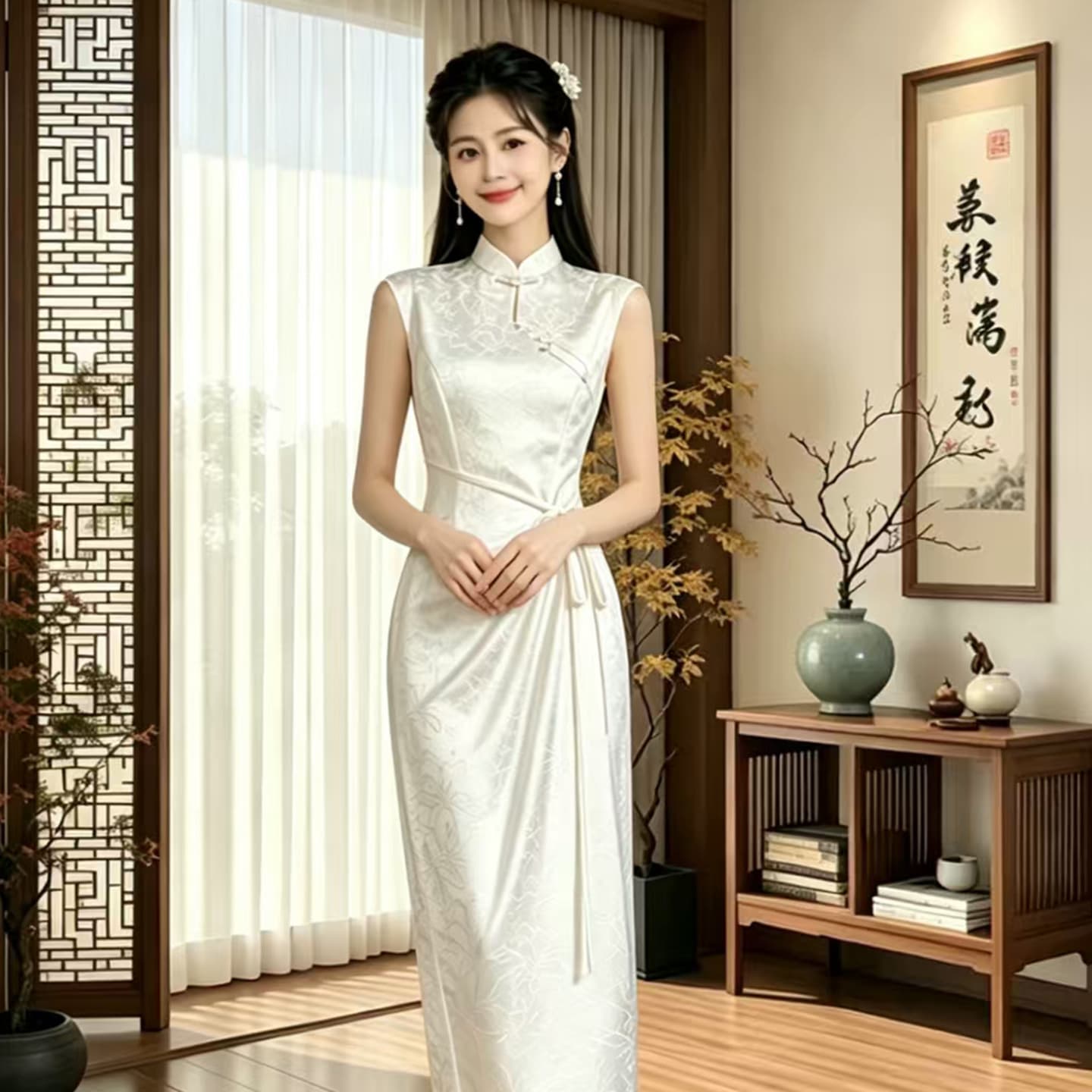 Wanzhujue New Chinese-style Modified Cheongsam Dress 2026 New Arrival Petite Daily Wear Bridesmaid Dress