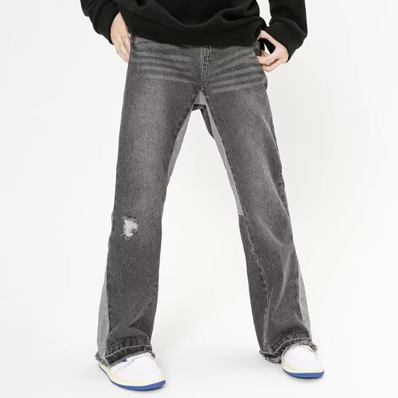 Smoke Gray Flared Jeans for Men and Women, Fall/Winter 2026 New Arrival, High-Waist Slimming Bootcut Horse-Hoof Pants for Petite Figures