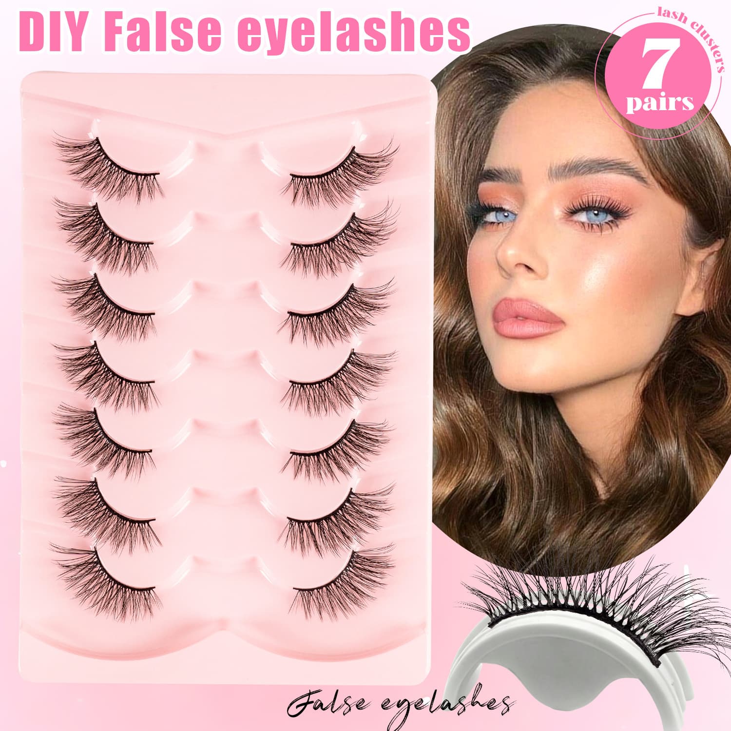 Japanese Korean Asian Cross-border One-piece Upper Eyelash False Eyelashes Natural Mom-born Feel Extended Outer Corner Natural False Eyelashes Paired Hair