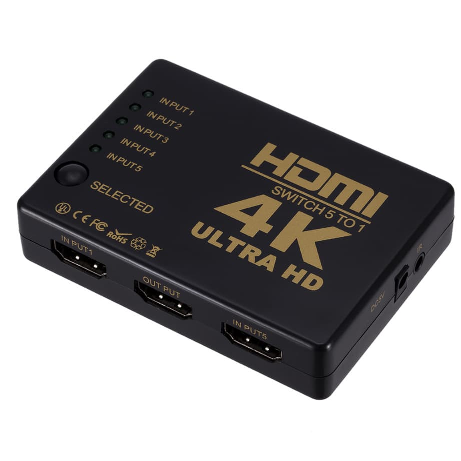 4K2K 5x1 HDMI Cable Splitter HD 1080P Video Switcher Adapter