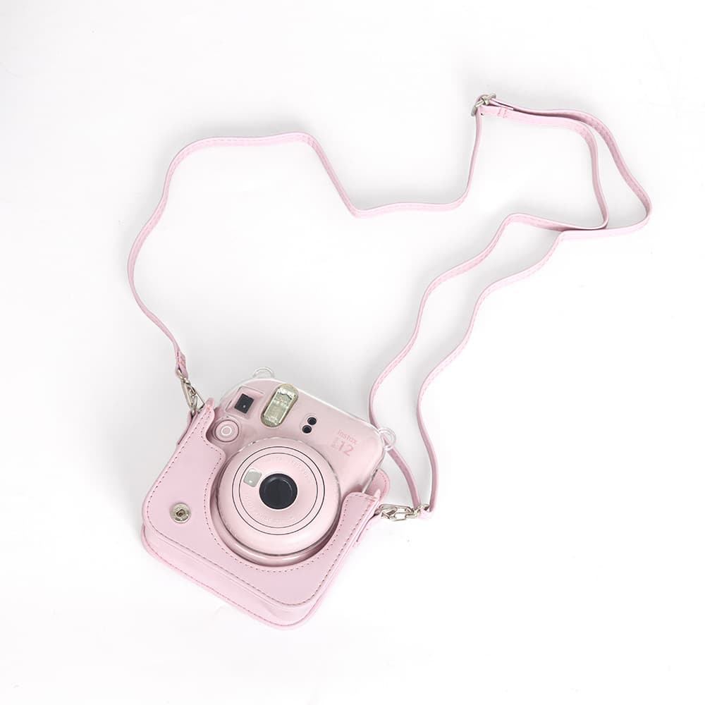 Compatible with Instax Mini 12 Camera Crystal Case/Silicone Cover, Snug-Fit Storage Protective Case