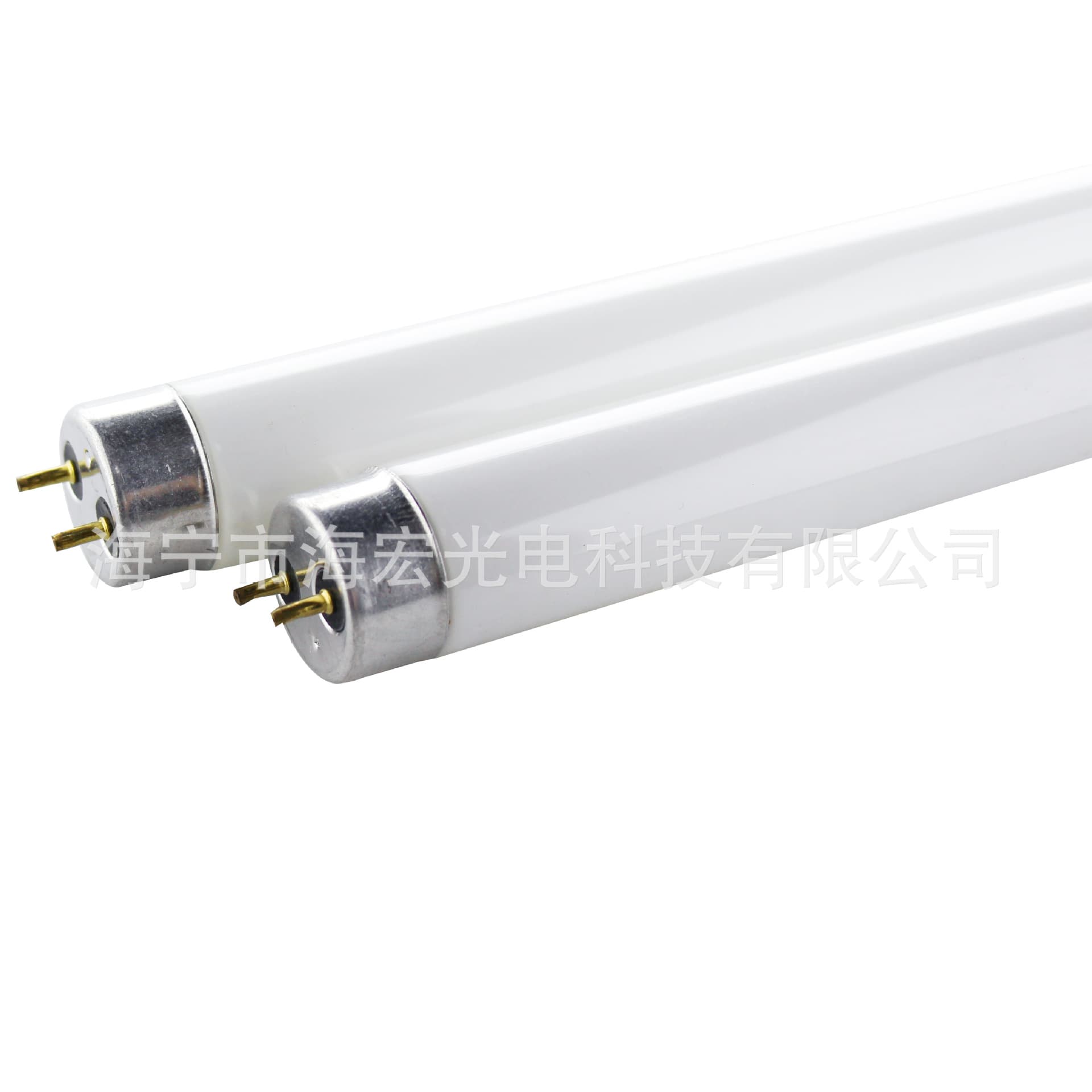 Traditional old-style glass fluorescent tube T8 10W, halophosphate/tri-phosphor, F10T8, Haichao, double-ended four-pin