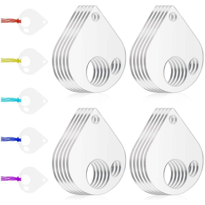 10pcs Transparent Acrylic Cross Stitch Floss Organizer, DIY Craft Pattern Sewing Bobbin Storage Bag
