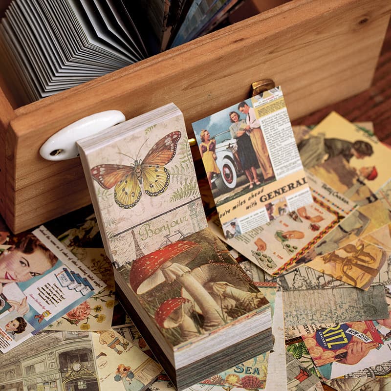 400 pieces of anonymous mail, non-repeating diy handbook, retro Baotou material, non-adhesive note sulfuric acid paper