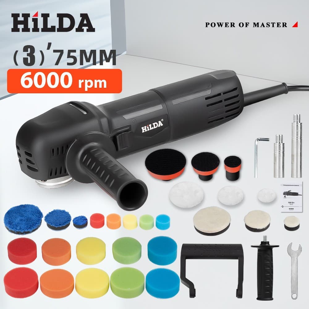 High Power 3 Inch Car Detailing Polisher Waxing Sealing Machine Polishing Sponge Set Glass Scratch Repair