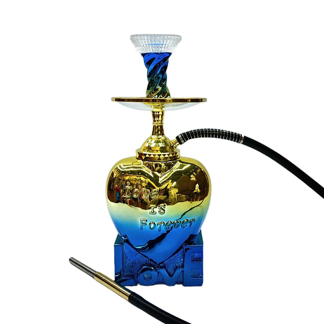 Cross-Border Products European and American Arabic Hookah Love Is Eternal Heart-Shaped Craft Resin Hookah Shisha