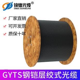 Outdoor Armored Fiber Optic Cable GYTS Single-Mode Fiber Optic Cable Stranded Armored Cable A-Grade Fiber Optic Cable Factory Wholesale