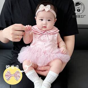 1-Year-Old Girl Dress Summer Sweet Princess Dress Baby Clothes 2026 New Fashionable Baby Summer Outfit