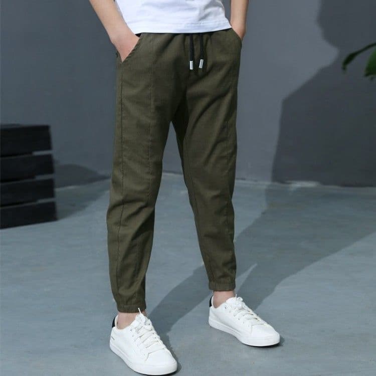 Kids' Children Sport Cuffed Pants Summer Big Kids Quick-Dry Long Pants Linen Comfortable Boys Mosquito-Proof Pants
