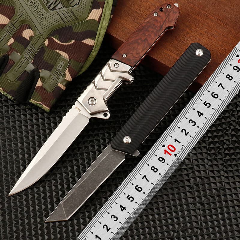 Outdoor folding knife, high hardness, survival fruit knife, portable knife, self-defense knife, unboxing, express knife