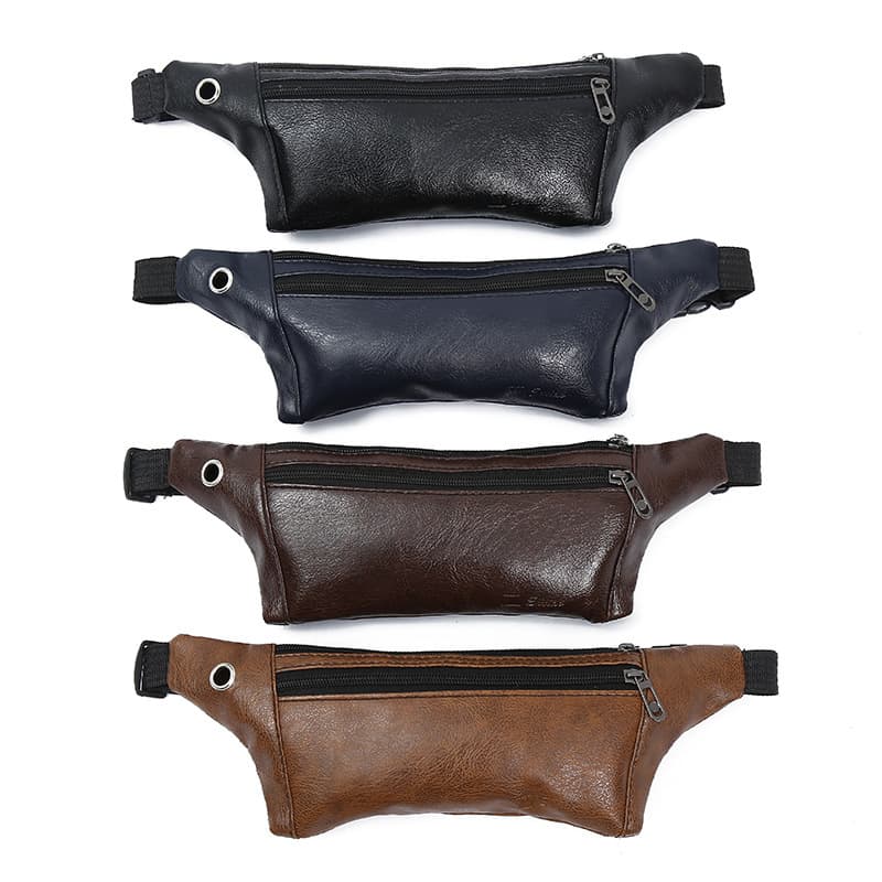 2021 Ultra-thin PU Waist Pack for Men, Belly Bag with Phone, Multifunctional Outdoor Sports Running Waist Pack/Coin Purse