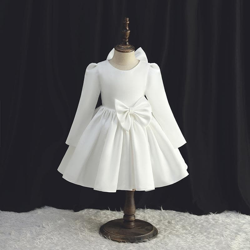 Baby Dress Long Sleeve Princess Gown 2026 Spring New Arrival Little Girl Flower Girl Wedding Birthday Children's First Birthday Dress