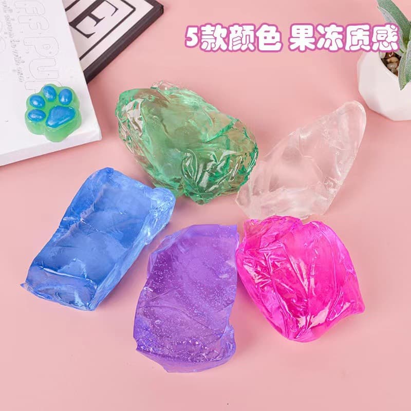 Colorful Retro Gel Wax Squishy DIY Craft Kit with Molds - White Clear Gel Wax Crystal Gel Wax