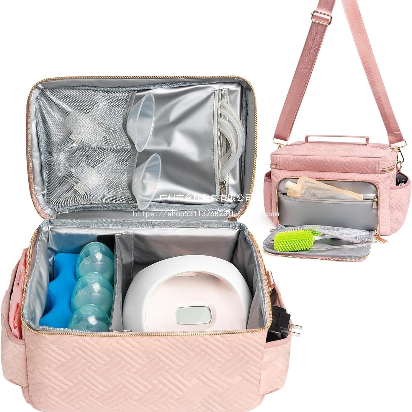 Maternity Bag Diaper Bag Shoulder Bag Foldable Waterproof Insulated Breast Milk Storage Bag Cross-Border Hot Selling Breast Pump Storage Bag