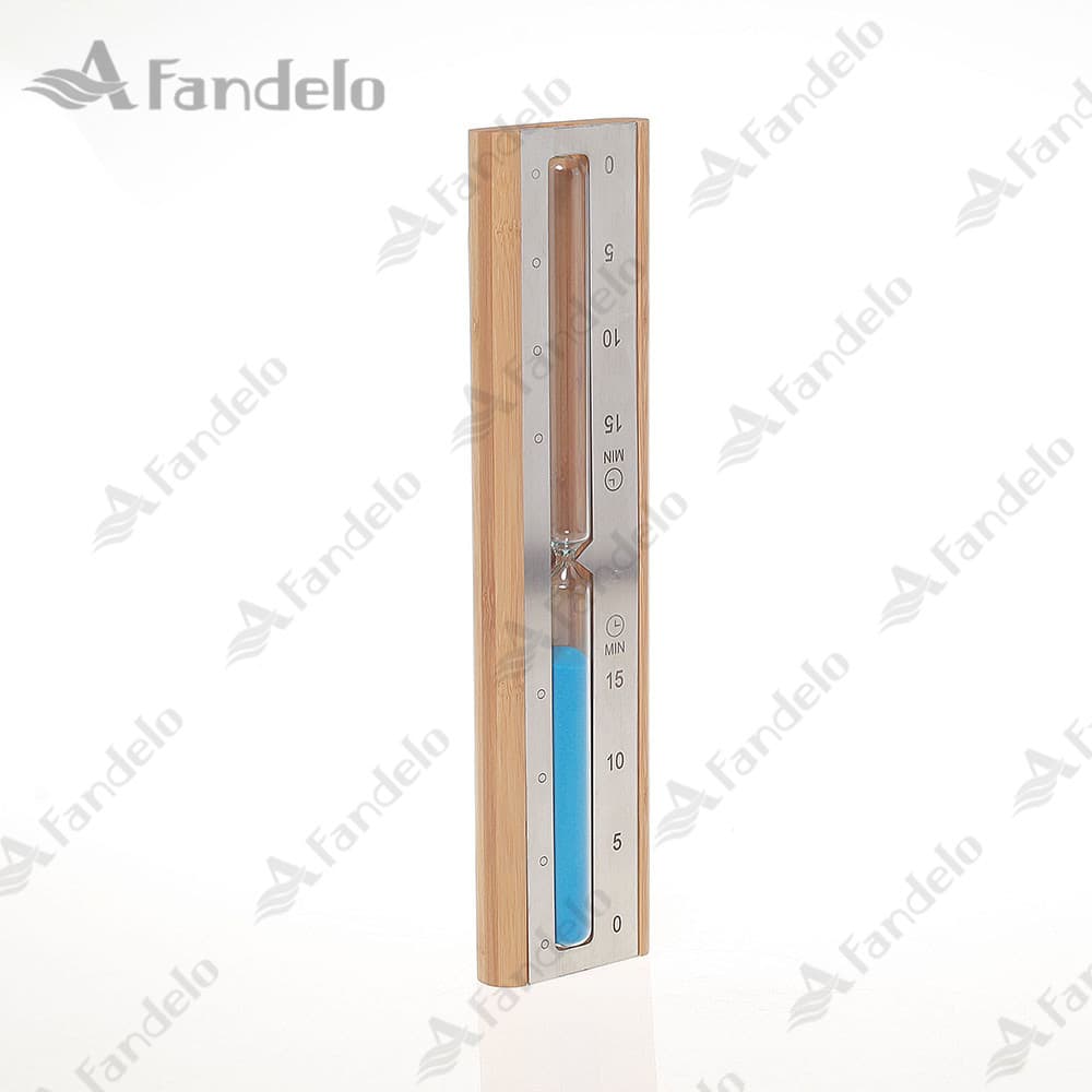 Hourglass 15-minute Timer Sauna Accessory Bamboo Aluminum Multi-color Options Wholesale Drop Shipping