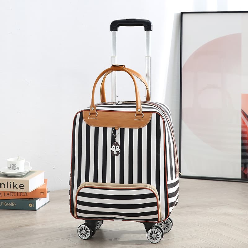 New Large Capacity Travel Suitcase Wheelbarrow Men's Women's Luggage Bag Korean Style Handheld Lightweight Travel Bag