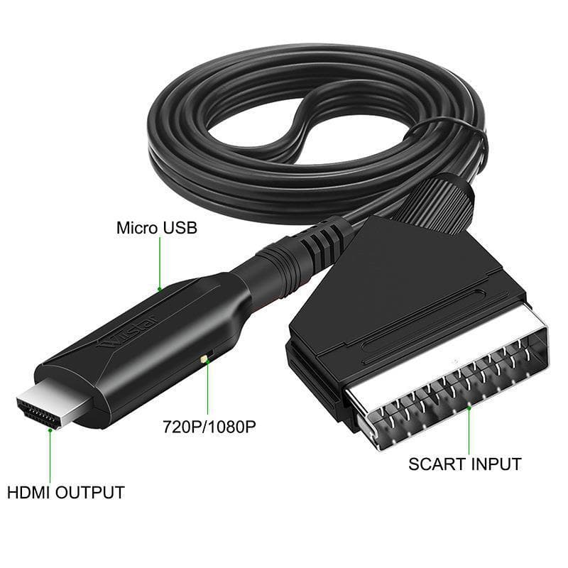 HDMI to SCART / SCART to HDMI Converter for Set-Top Box Game Console Audio Video Adapter