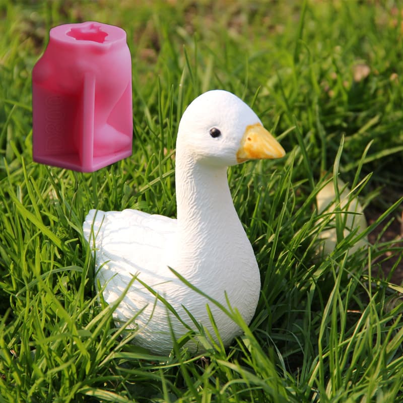 Cross-border 3D White Goose Ornament Mold Duck Handmade Mold Plaster Mold Youyou Mold New Arrival
