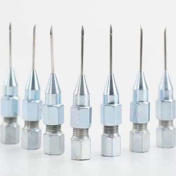 Needle-Type Grease Gun Nozzle, Flat-Head Pneumatic Grease Gun Tip, High-Pressure Grease Gun Head, Manual Oil Nozzle Accessory