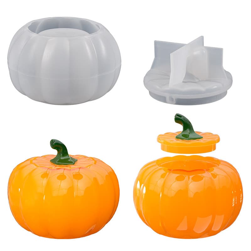 Cool Kitchen Mold DIY Epoxy Resin Halloween Storage Box Pumpkin Aromatherapy Gypsum Candle Cup Mold