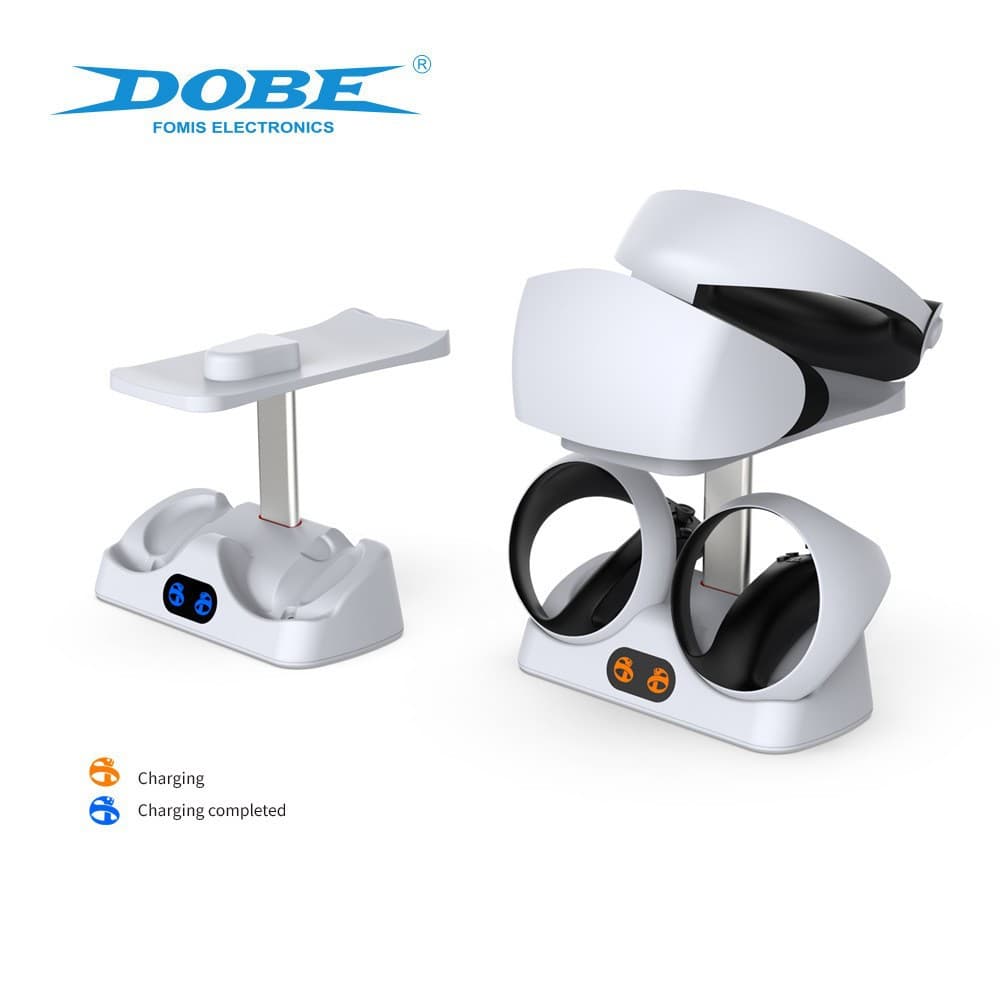PS5 VR2 Charging Dock with Indicator Light for PSVR2 Controllers, Includes Glasses Holder TP5-2515