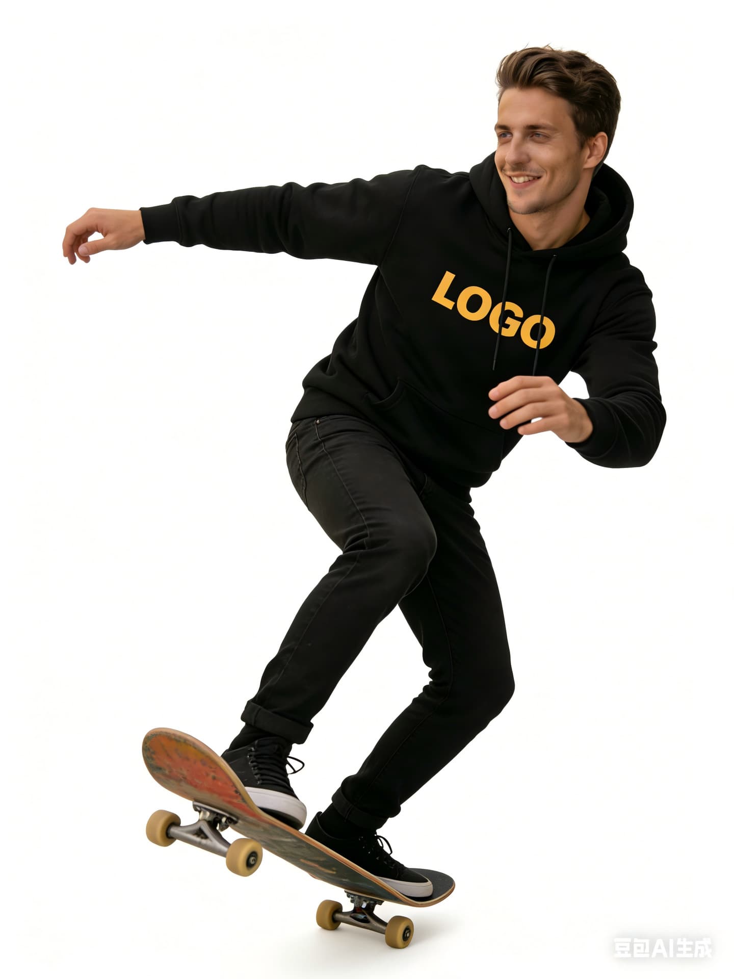 Custom EU Size Pure Cotton 320g Crewneck Sweatshirt with Logo Print, Drop Shoulder Long Sleeve Hoodie, Unisex Solid Color