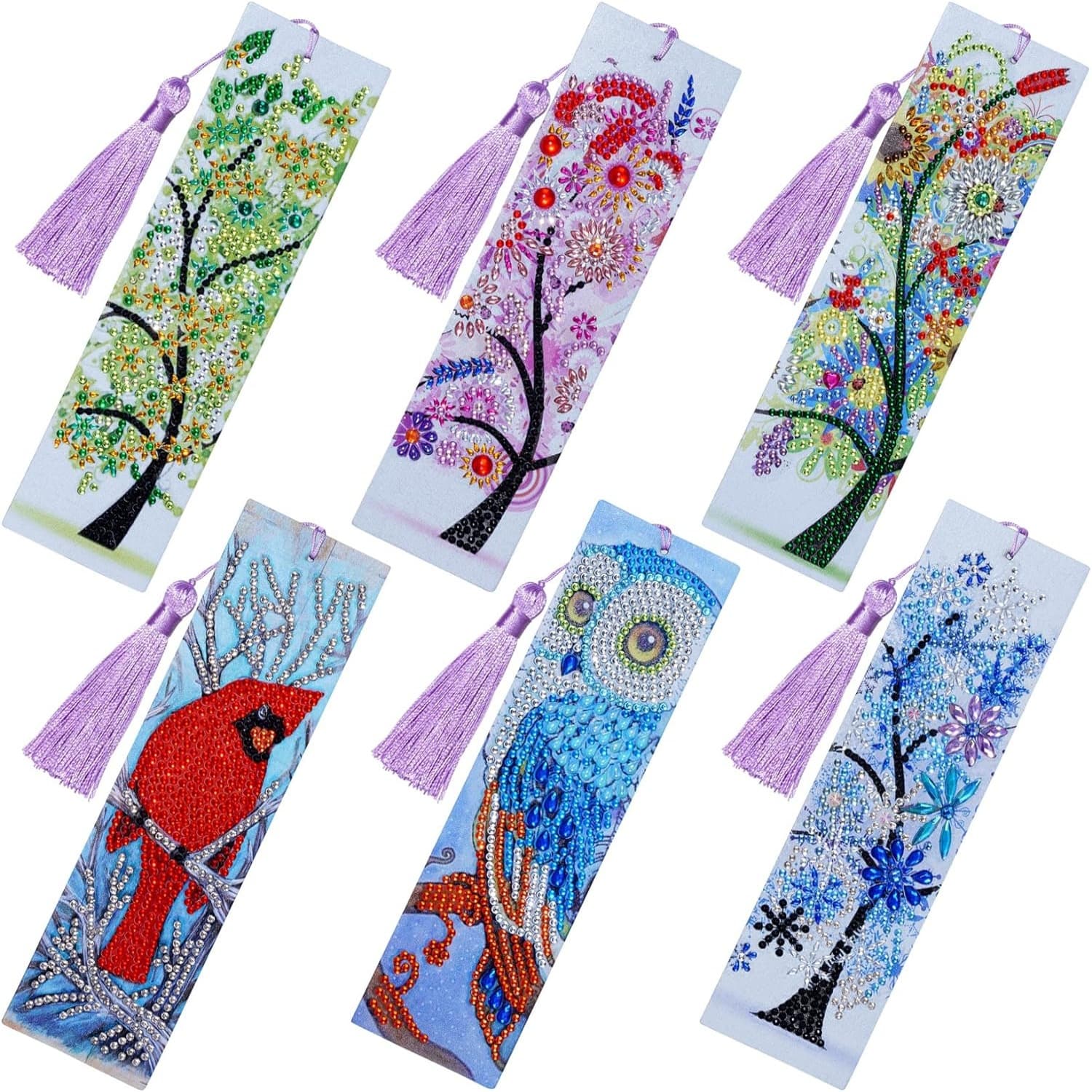 Diamond Painting Bookmark DIY Leather Tassel Bookmark for Adults Beginners Christmas New Year Graduation Birthday Gift