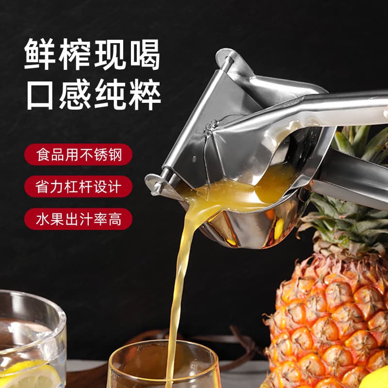 304 Stainless Steel Manual Juicer Hand Press Lemon Squeezer for Home, Night Market, Fruit and Pomegranate Juicing