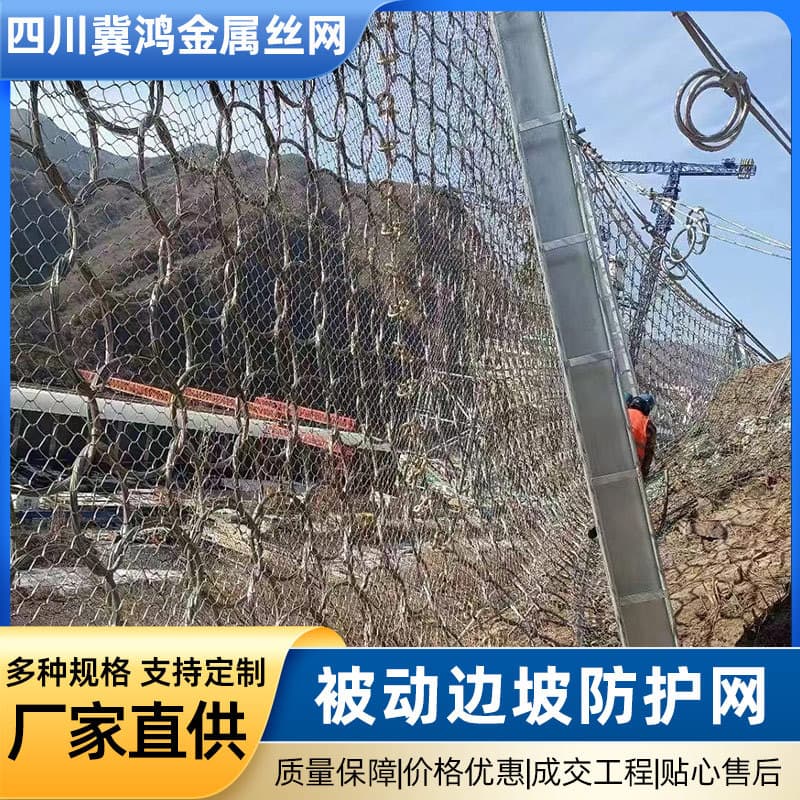 Active and Passive Slope Protection Net Flexible Highway Slope Protection Net Galvanized Steel Wire Rope Support Ring Net